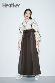【Heatherブランド卒業式袴レンタル】着物-518/袴-370のイメージ