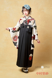 【JAPANSTYLE×中村里砂ブランド卒業式袴レンタル】JAPANSTYLE×中村里砂ブランド卒業式袴用着物-516/368のイメージ